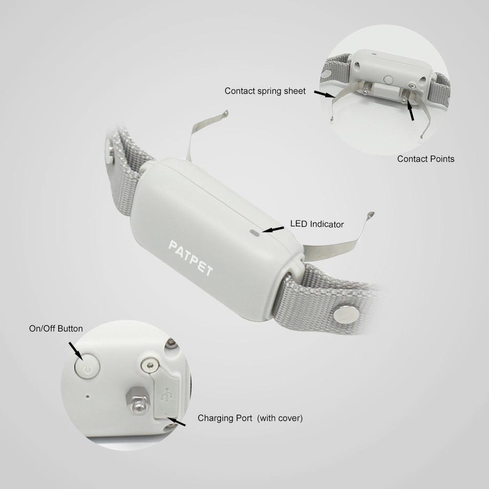 PATPET Dog Training Bark Collar with Remote 300M Range Sound, Vibr