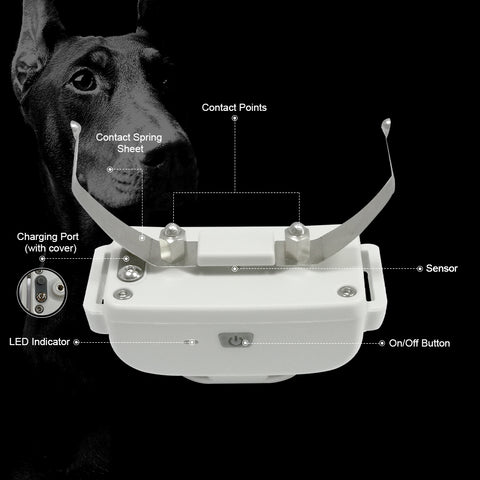 Patpet Anti Bark Rechargeable Dog Training Collar - New Smart Bark Sensor - Sound & Shock - A11 Model